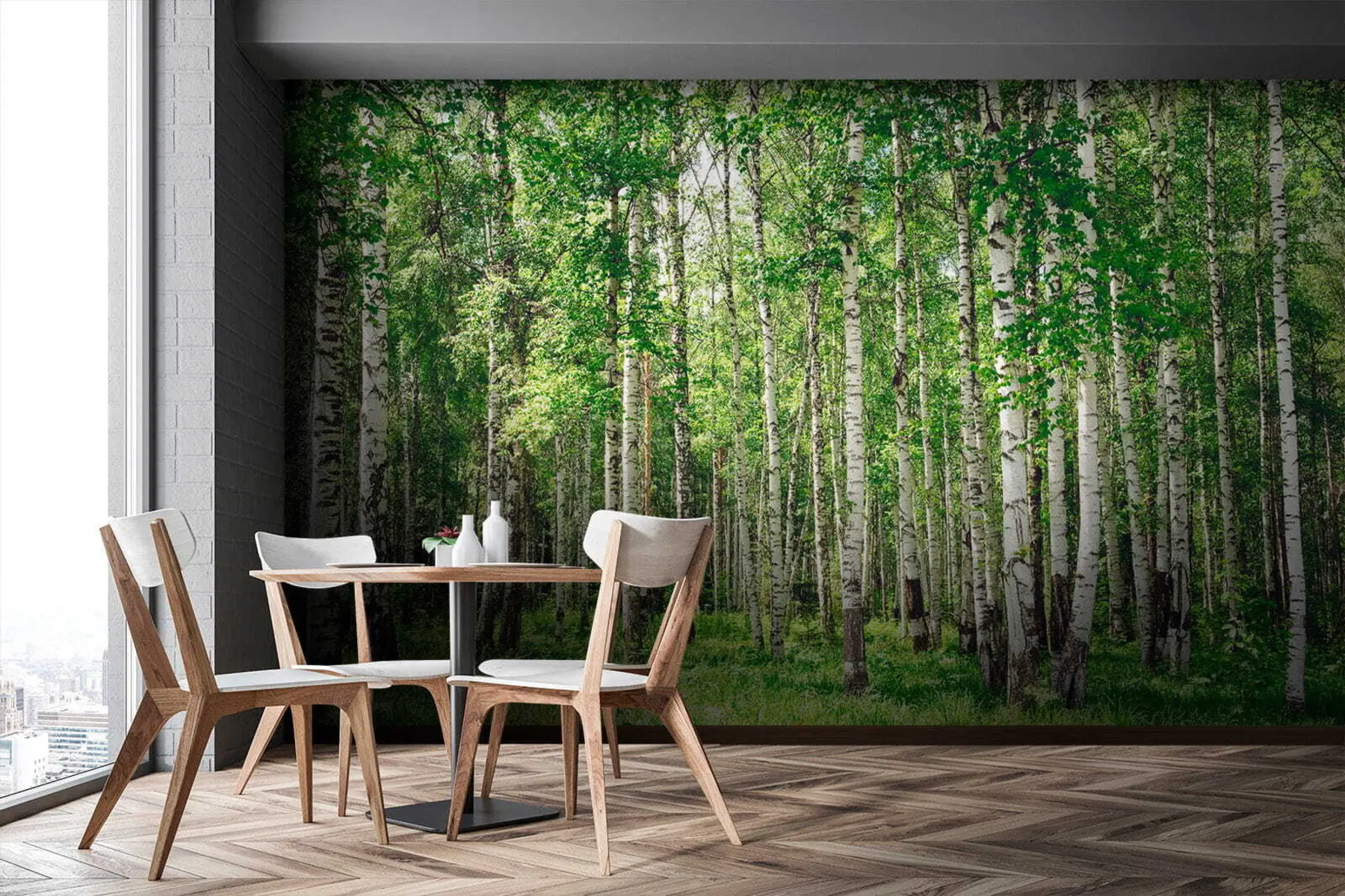wall murals Брезова шума u52530