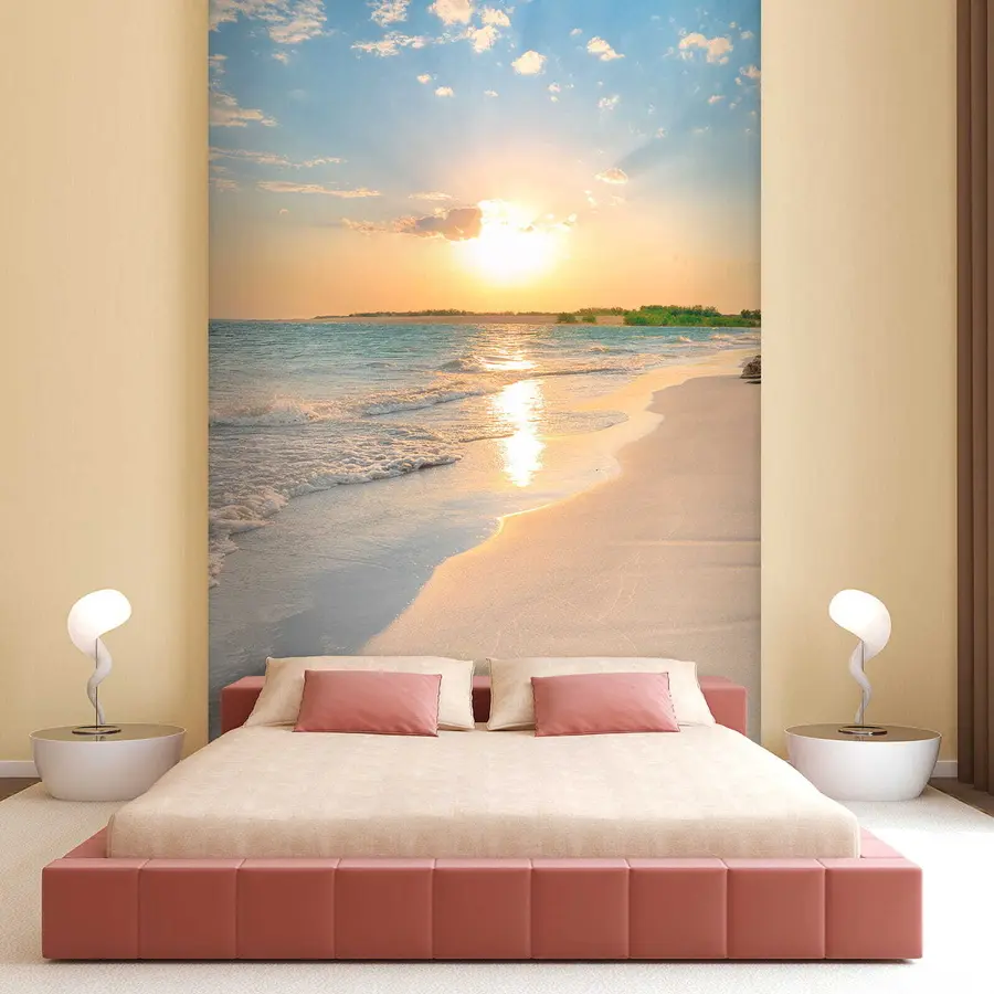 wall murals Залазак сунца на морској обали u53408