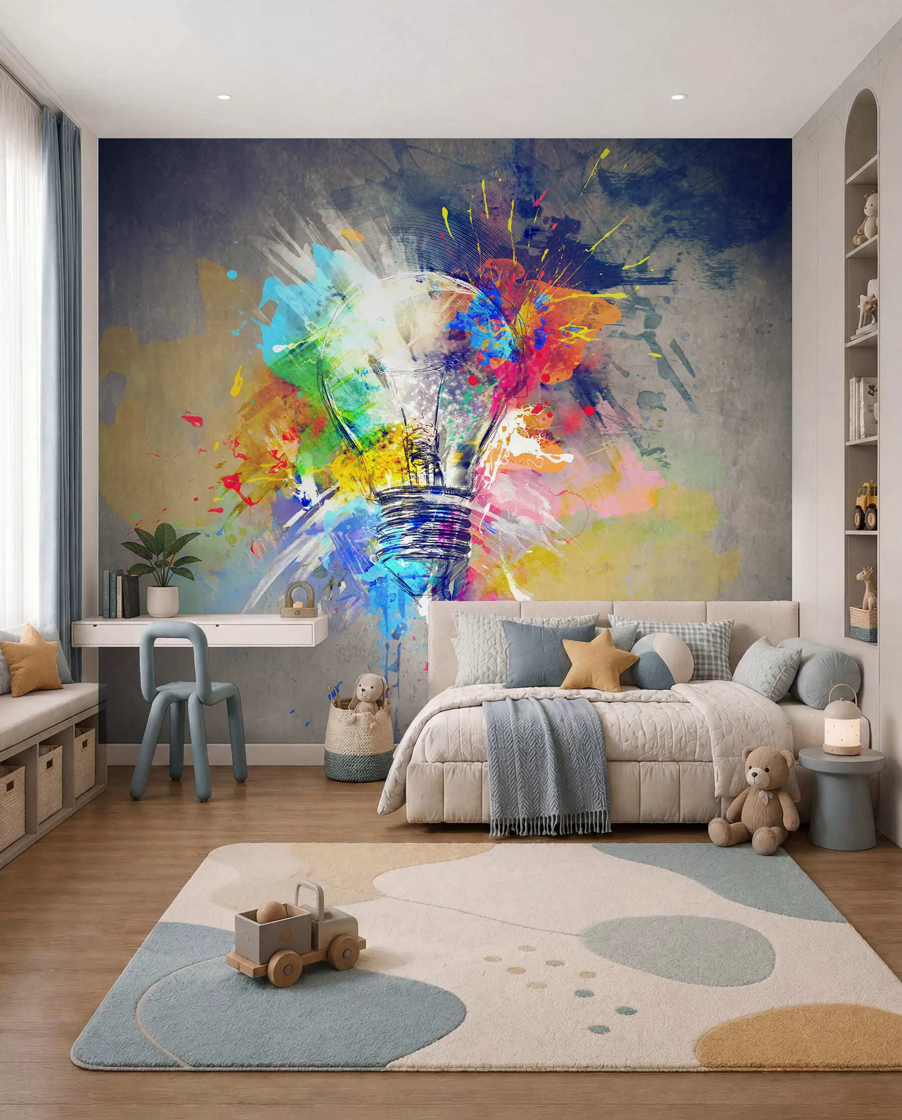 wall murals Sjajna ideja u bojama u53882