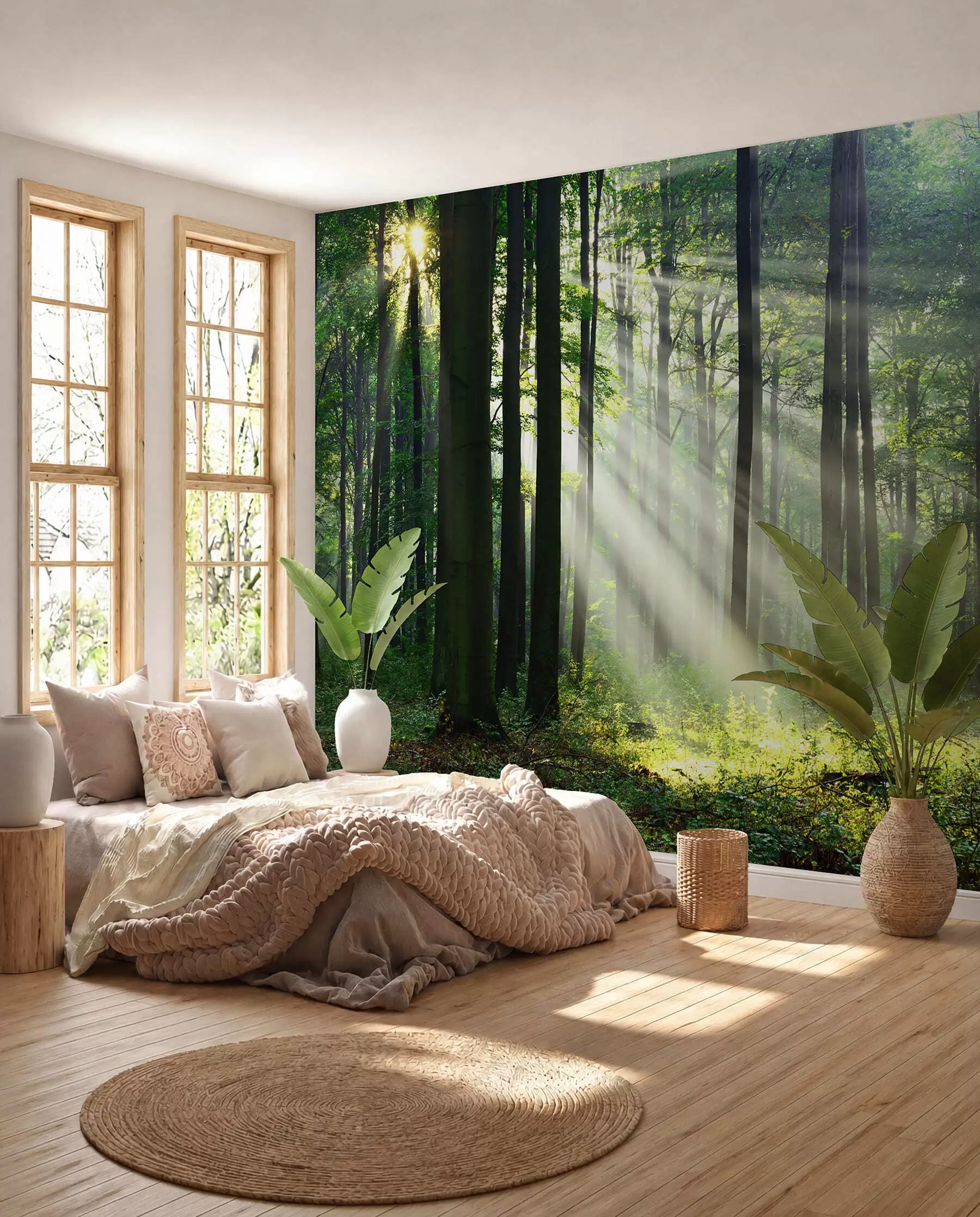 wall murals Sunce među drvećem u56787