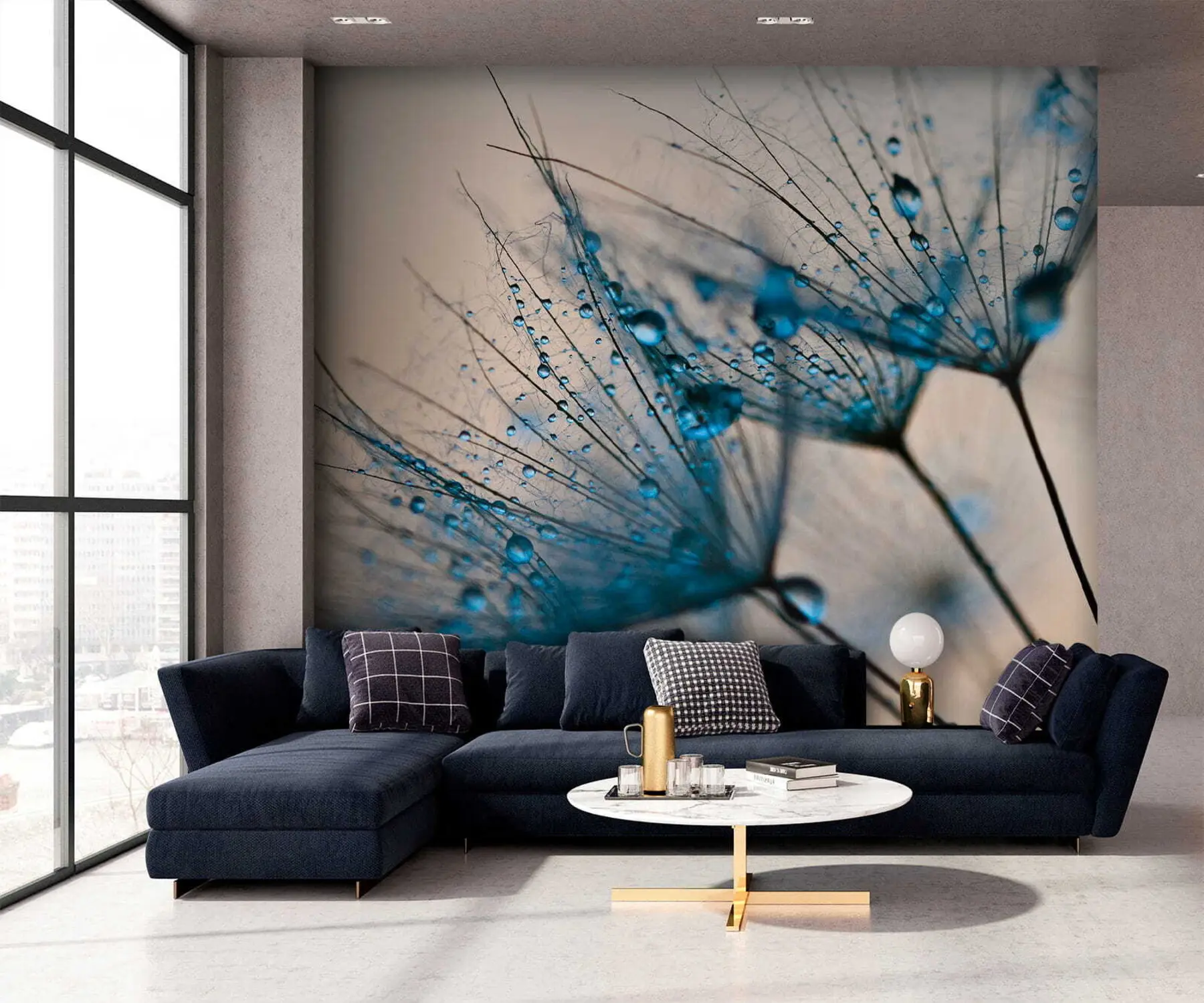 wall murals Маслачак са капи воде u57557