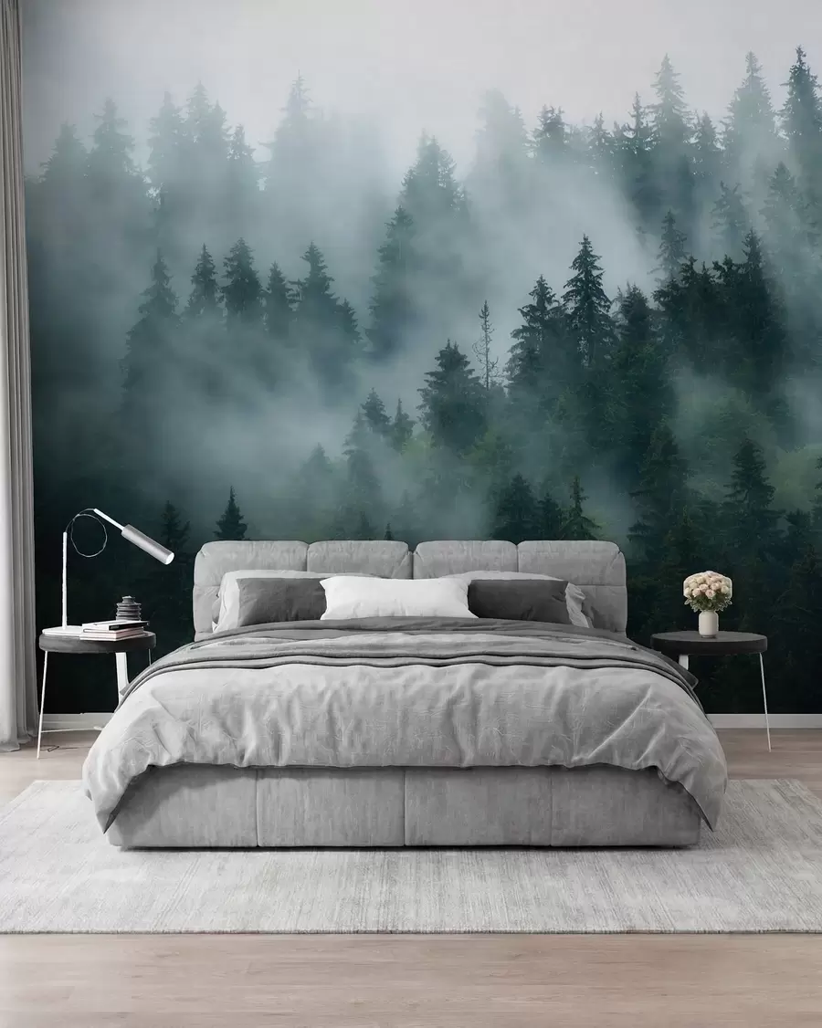 wall murals Šuma u smaragdnoj boji u57914