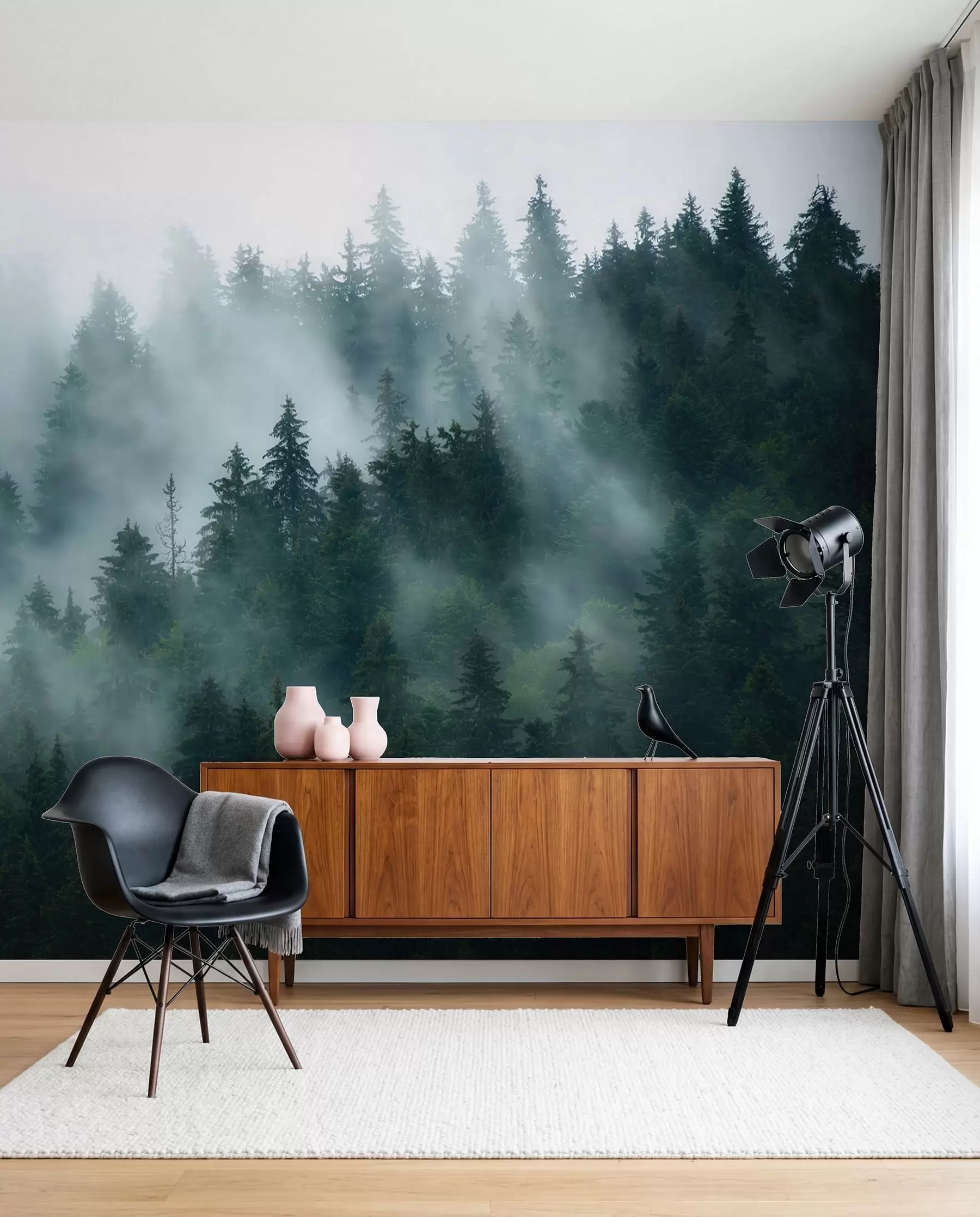 wall murals Šuma u smaragdnoj boji u57914