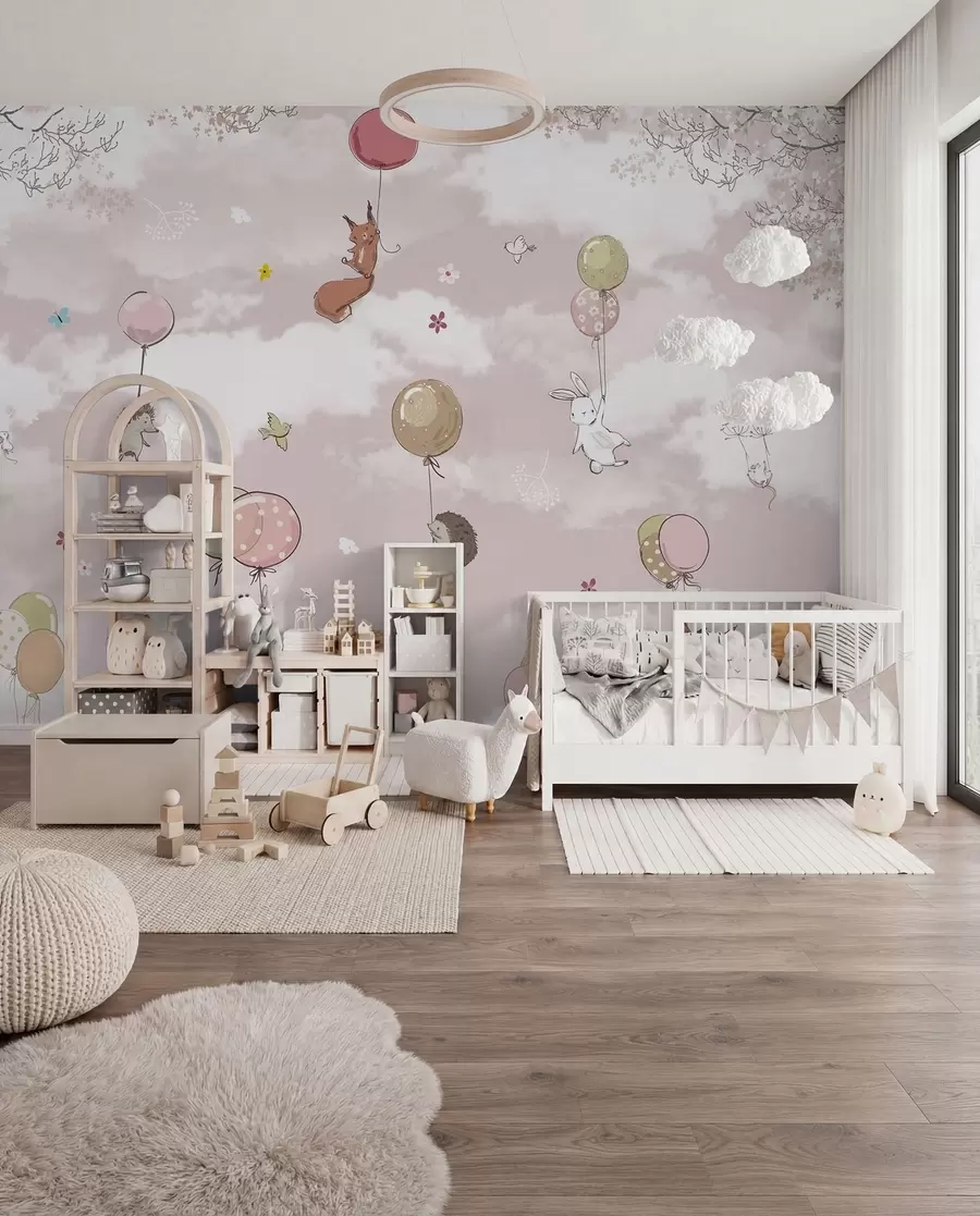 wall murals Топли балони у облацима u59963