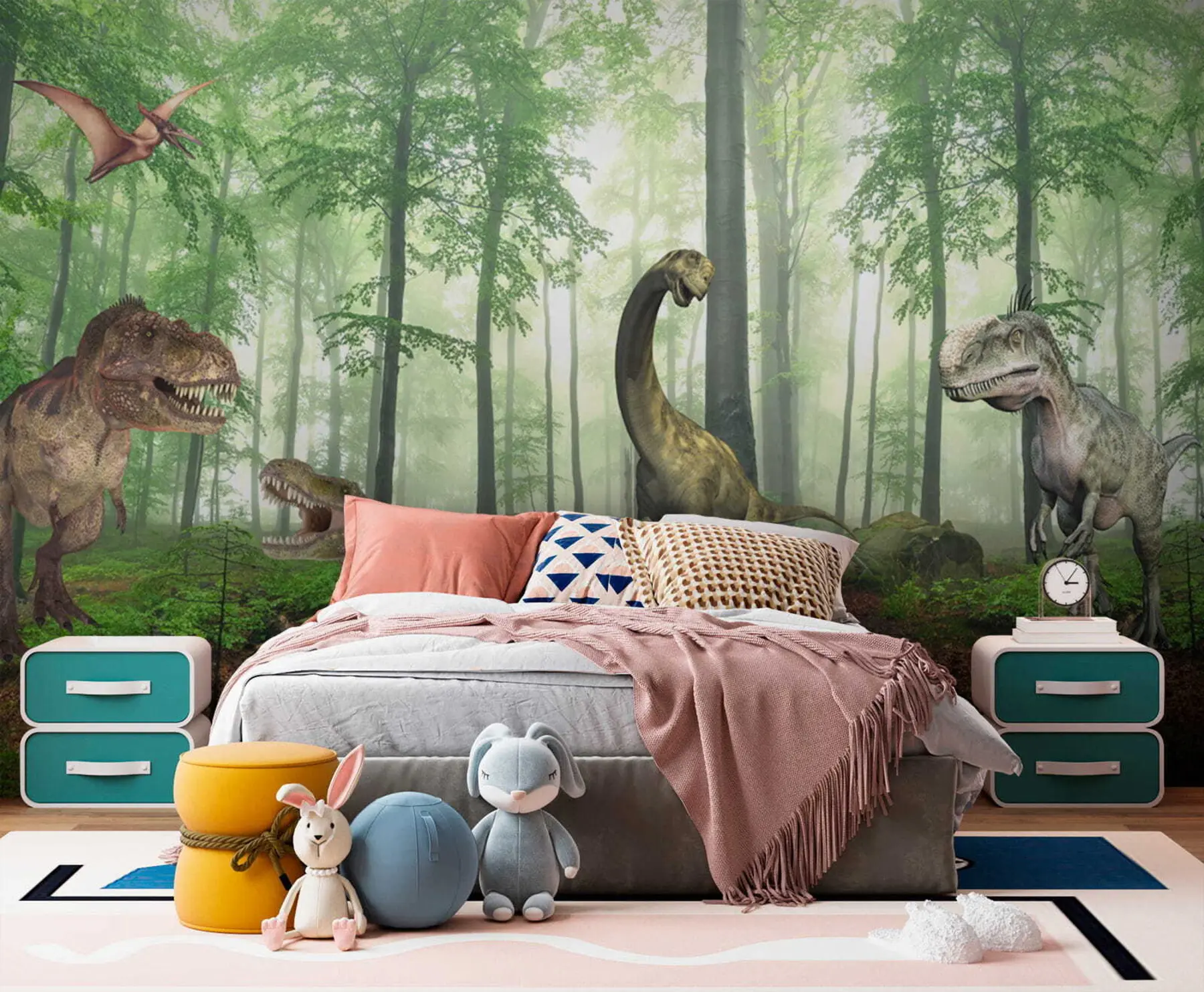 wall murals Диносауруси у шуми u60039