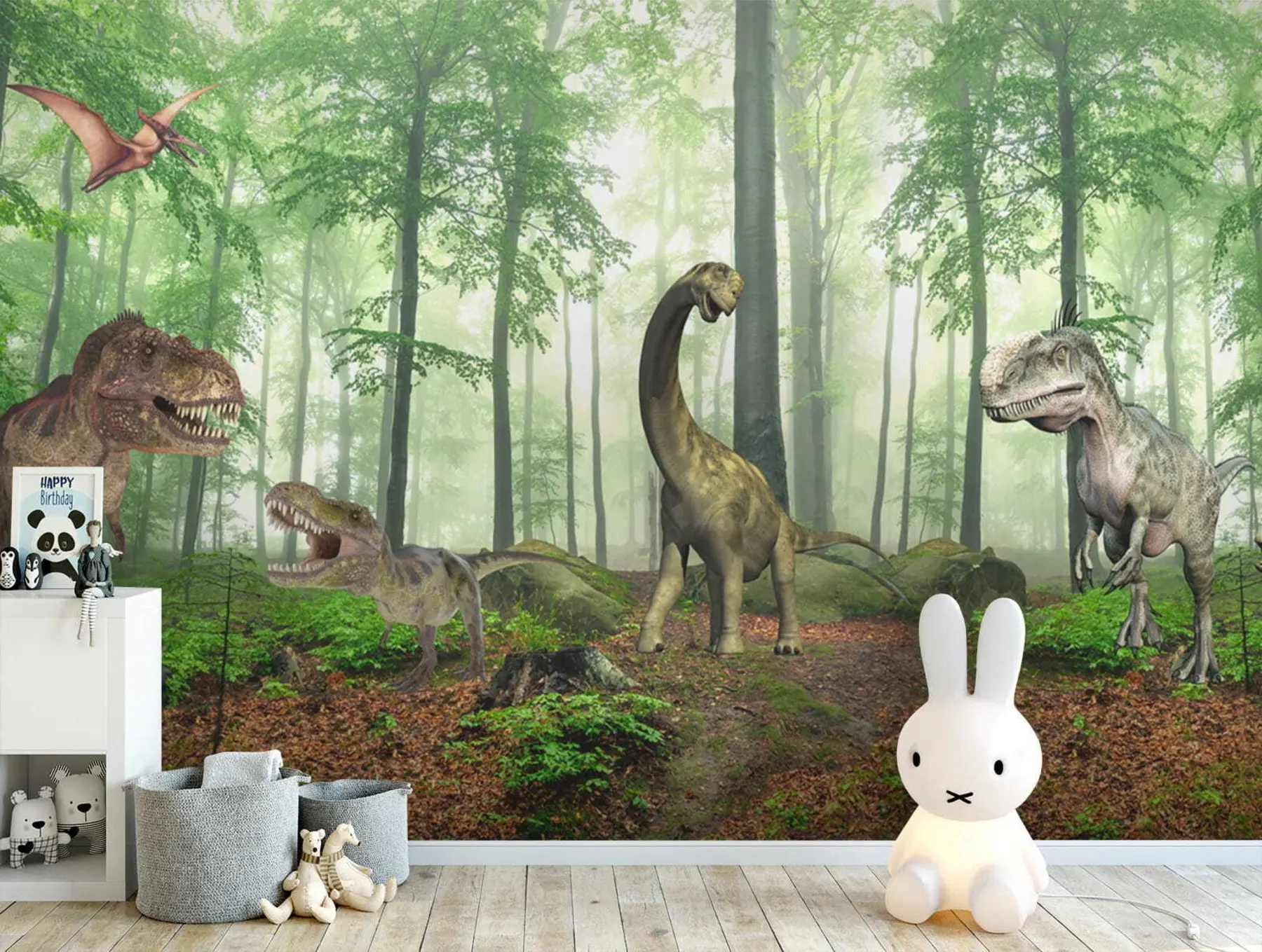 wall murals Dinosaurusi u divljini u60039