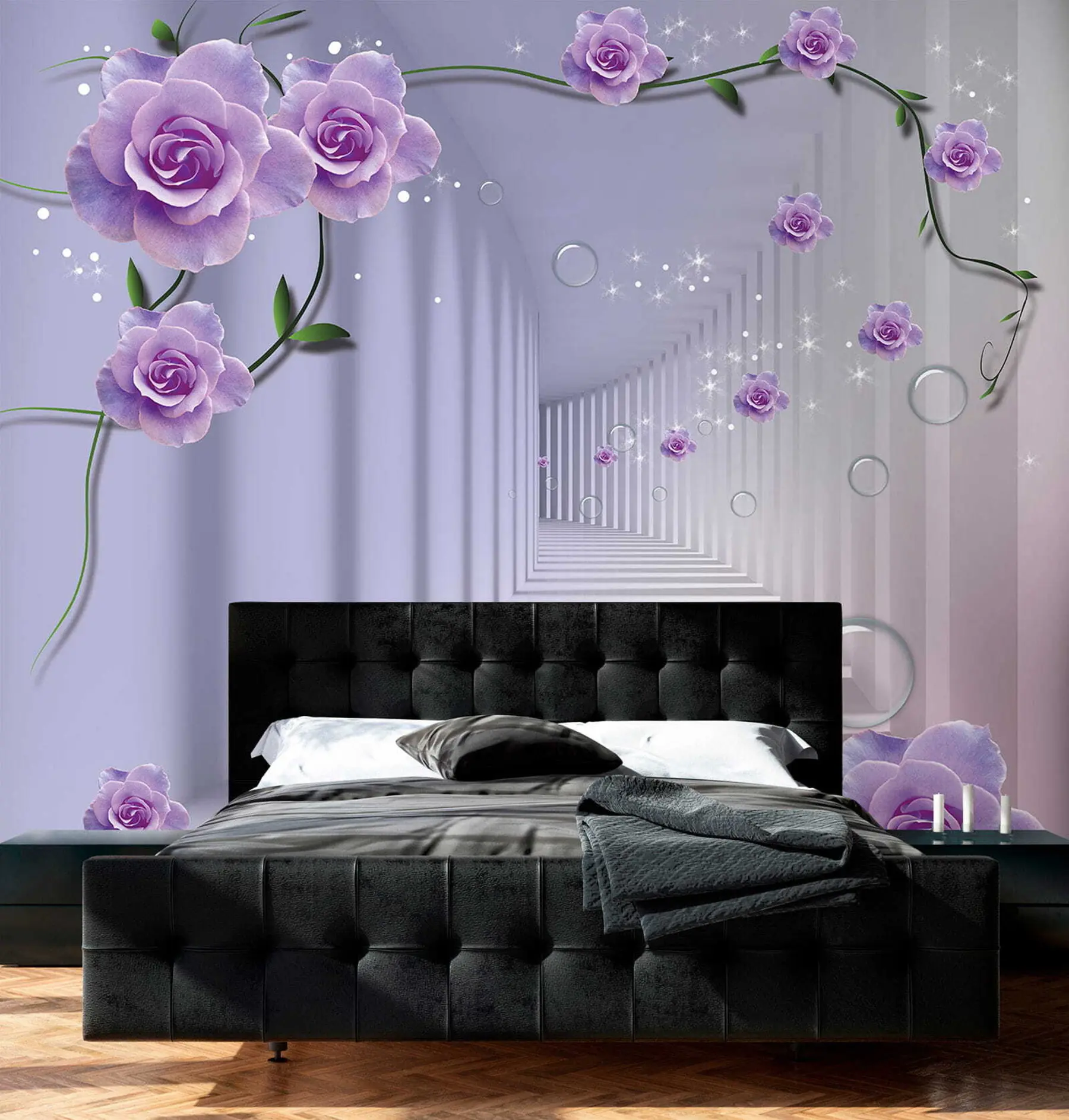 wall murals Цвет, љубичаста и латица u60194