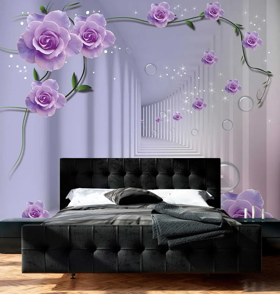 wall murals Цвет, љубичаста и латица u60194