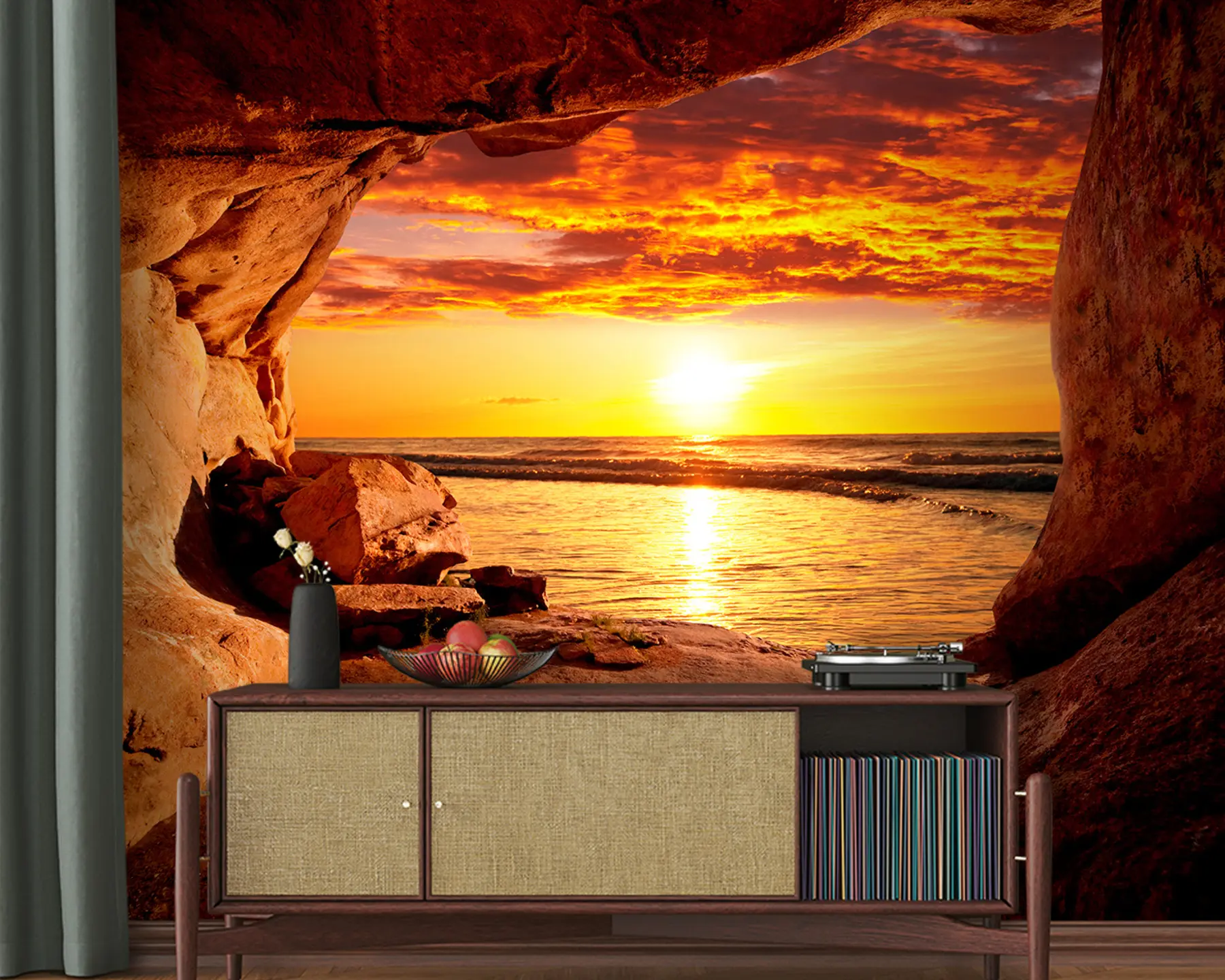 wall murals Залазак сунца у стијенама u60242