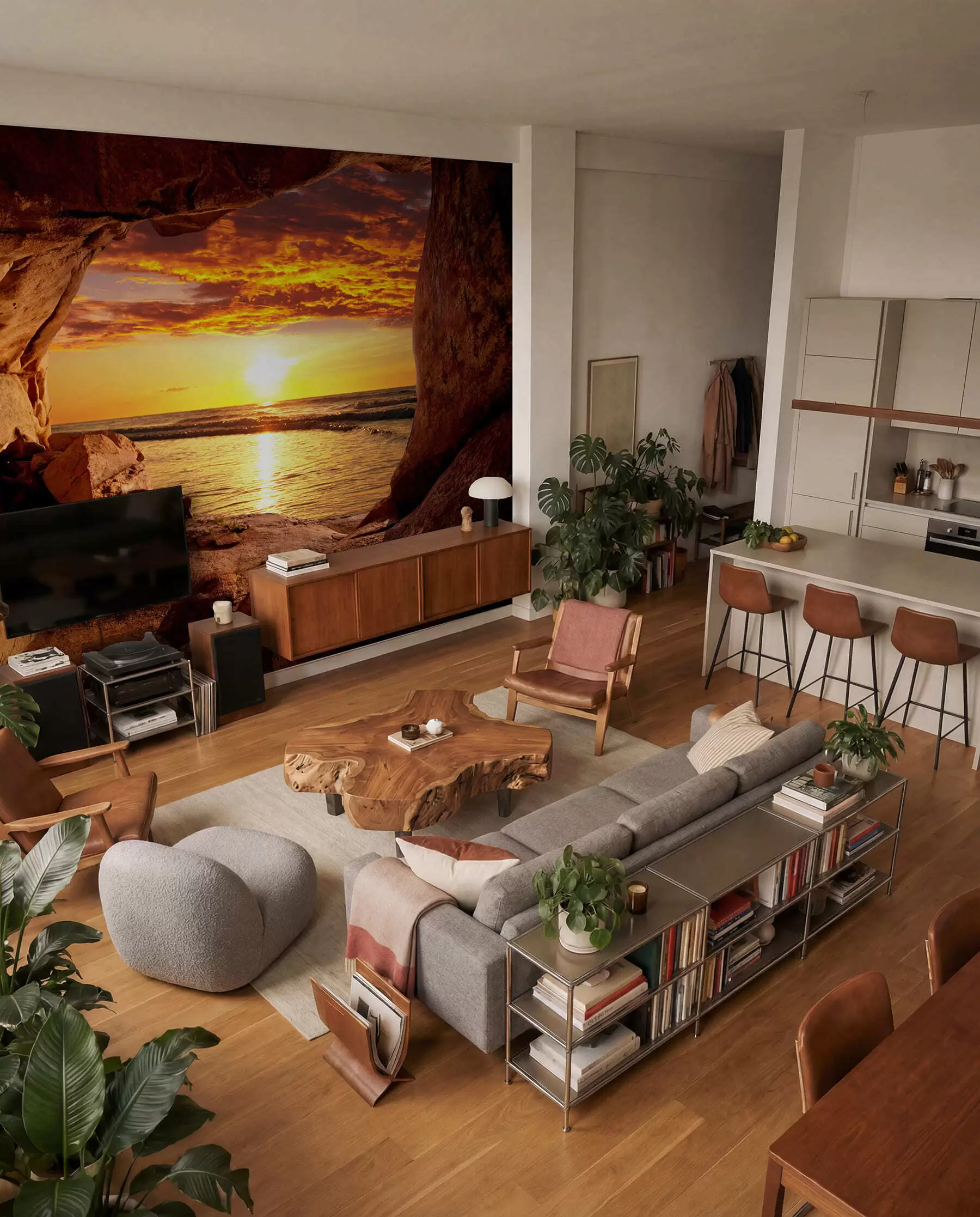 wall murals Zalazak sunca među stijenama u60242