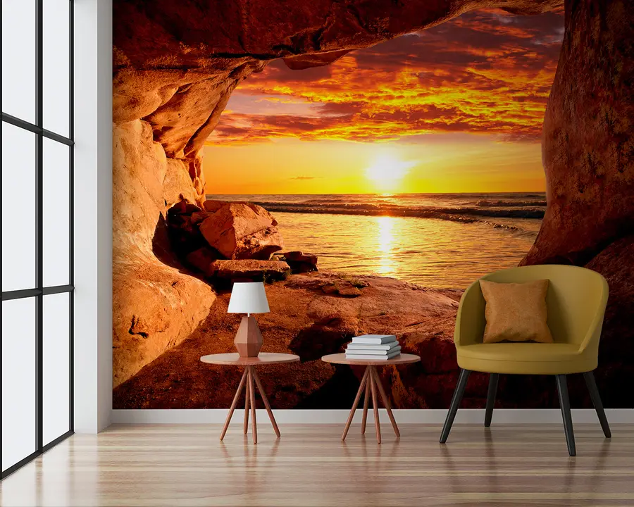 wall murals Залазак сунца у стијенама u60242