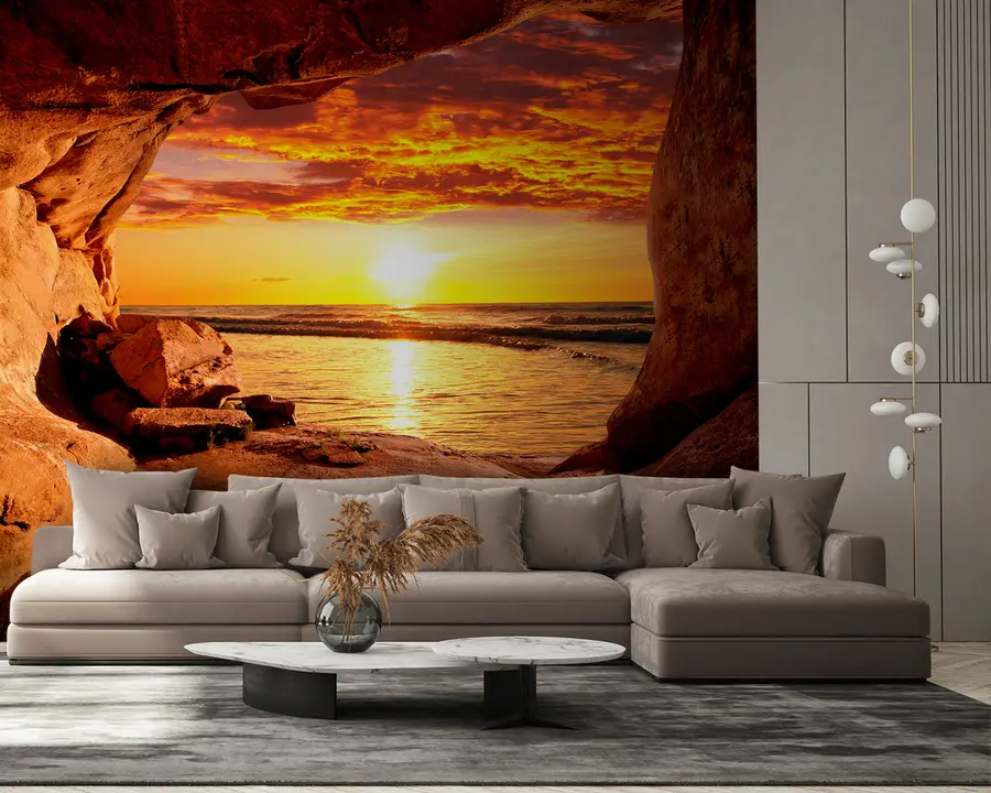 wall murals Залазак сунца у стијенама u60242