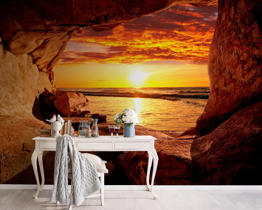 wall murals Залазак сунца у стијенама u60242