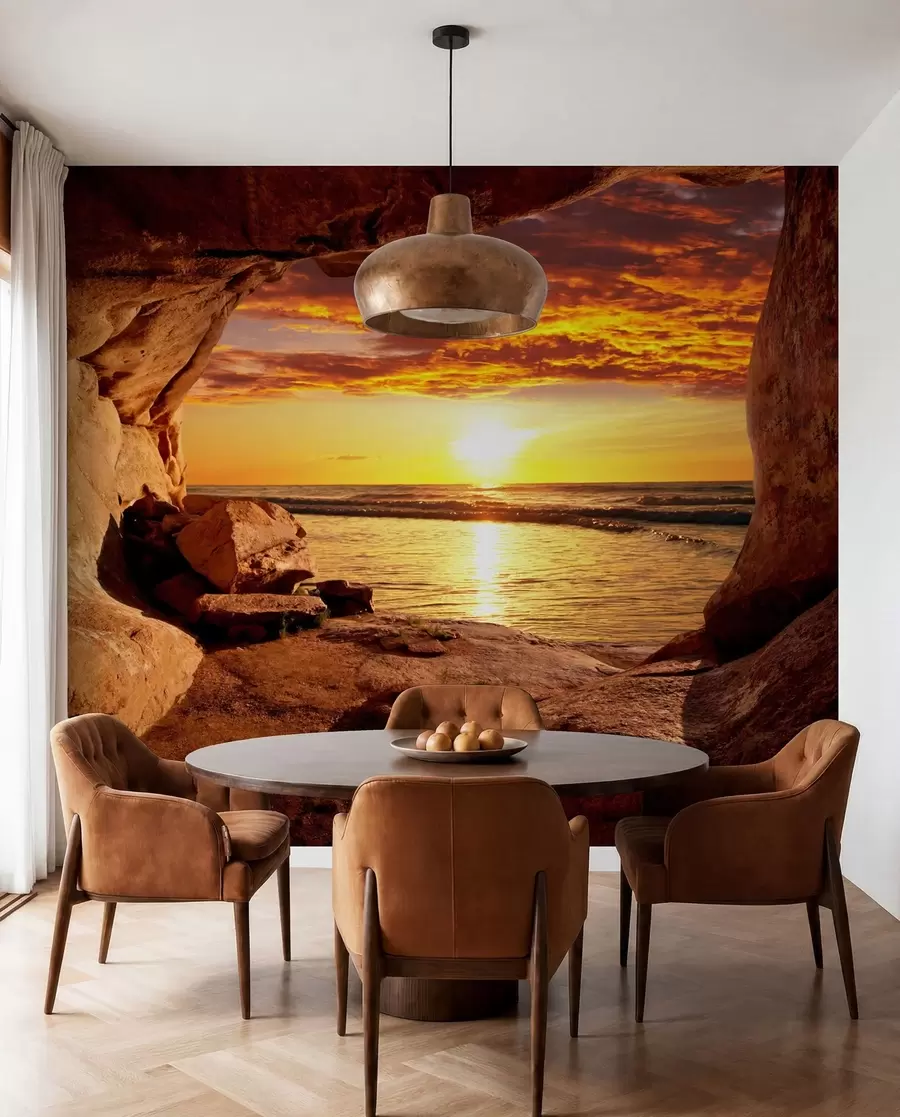 wall murals Залазак сунца у стијенама u60242