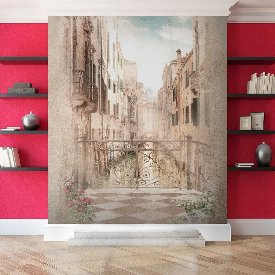 wall murals Облак, зграда и биљка u60320