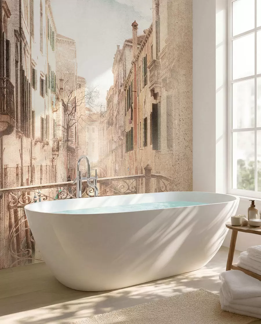 wall murals Облак, зграда и биљка u60320