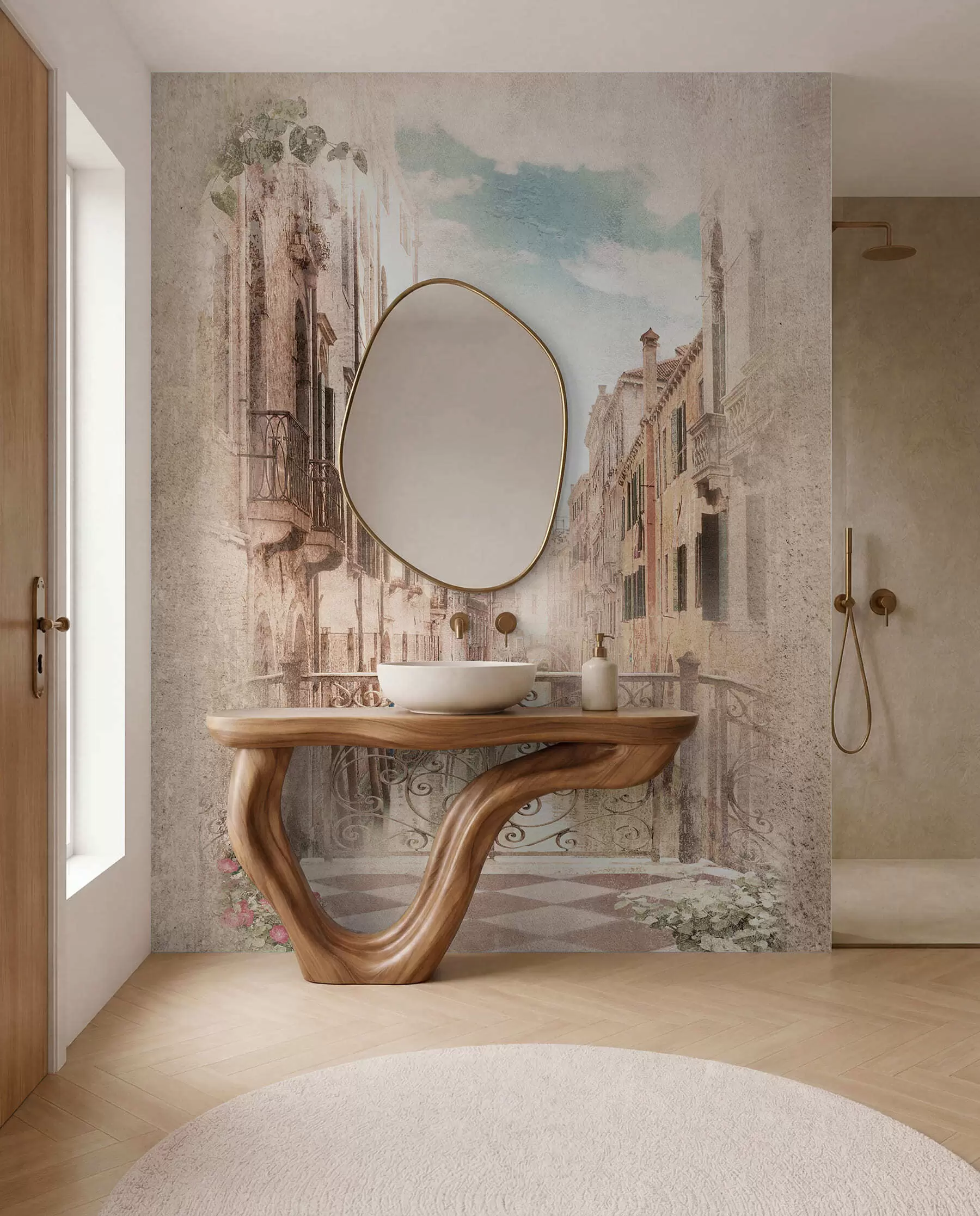 wall murals Облак, зграда и биљка u60320
