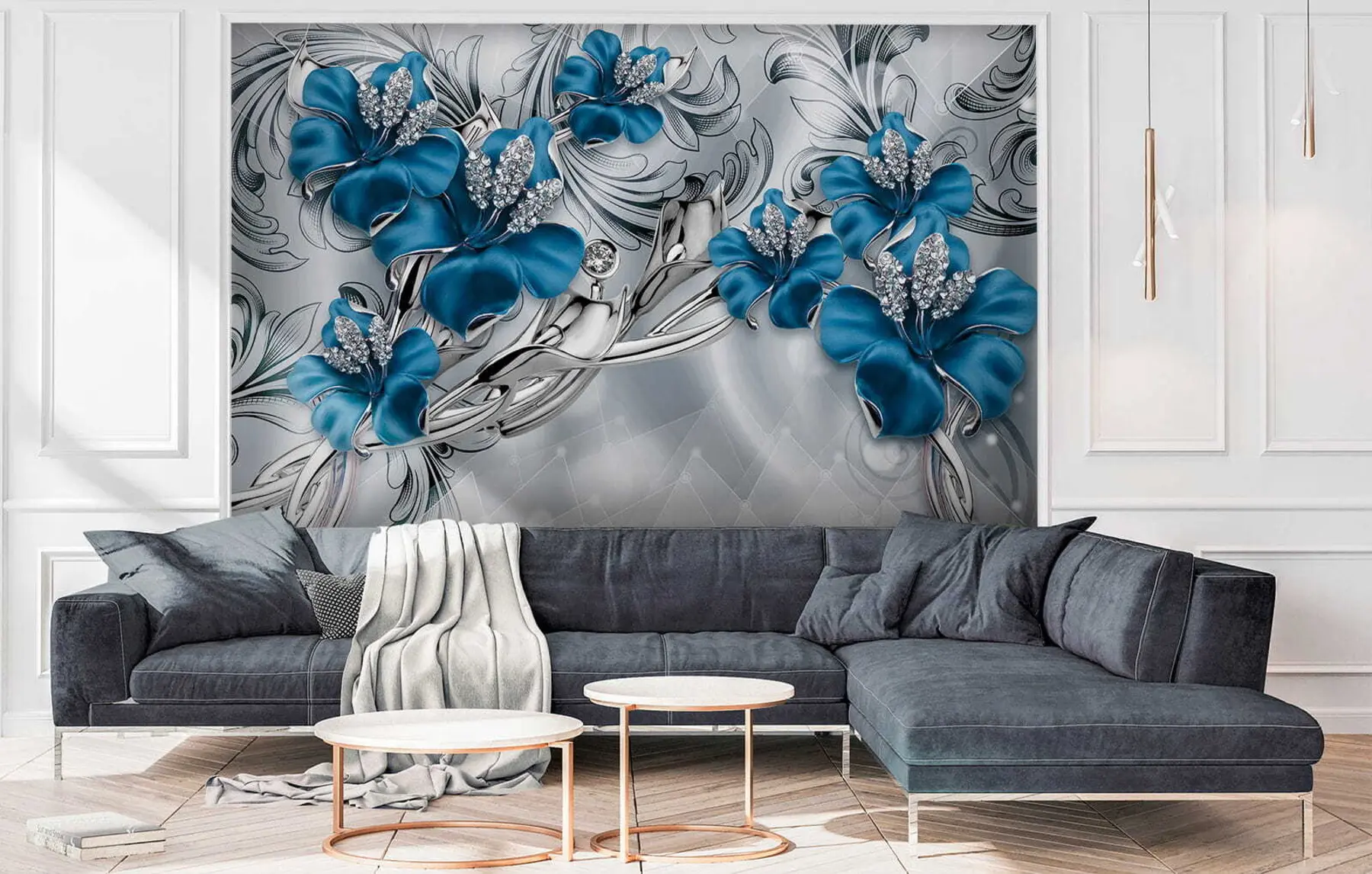 wall murals Азурно цвеће u60405