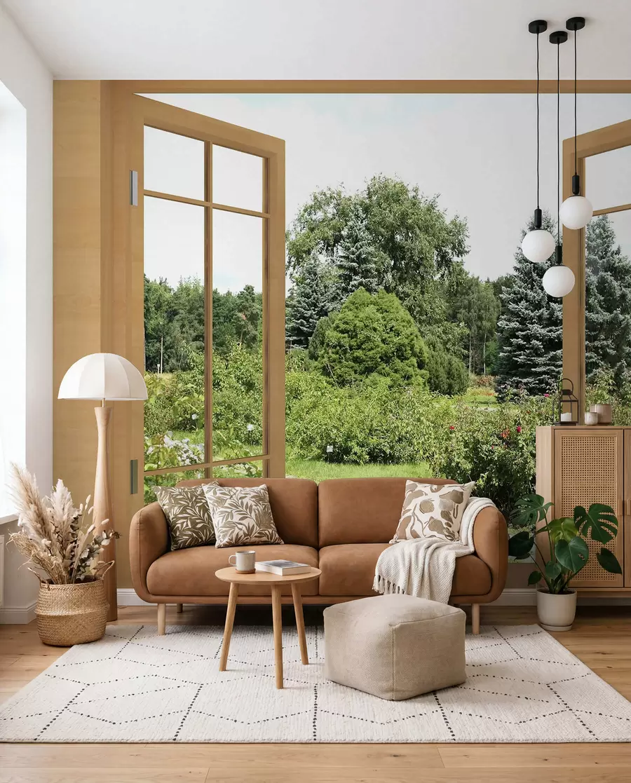 wall murals Otvoren prozor ka vrtu u60673