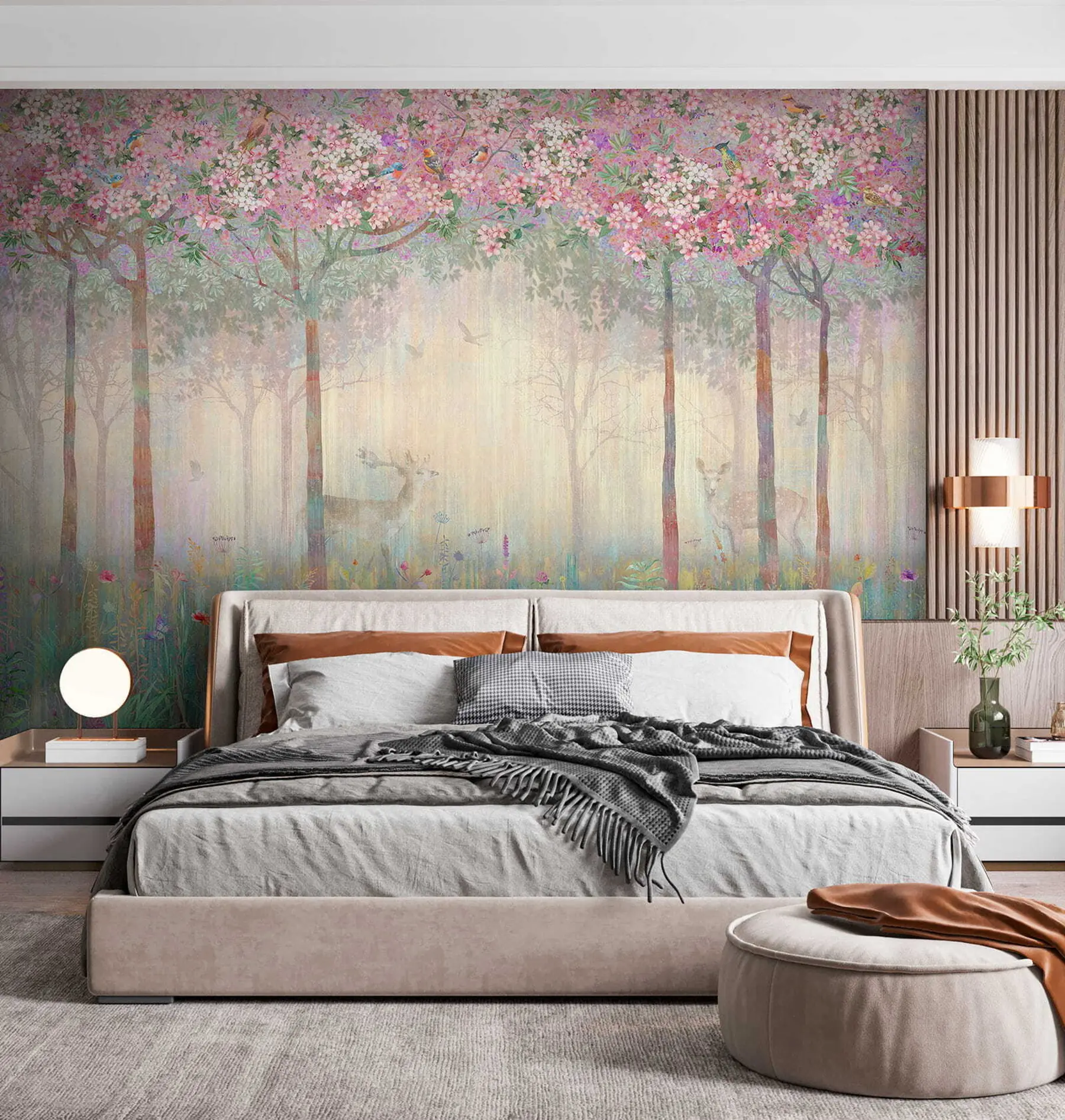 wall murals Јелен у чаробној шуми u62100