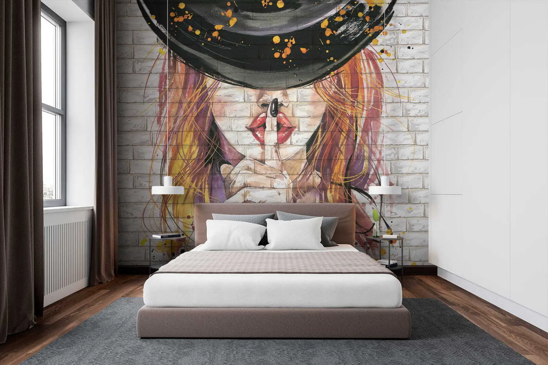 wall murals Девојка са акварелом u67648
