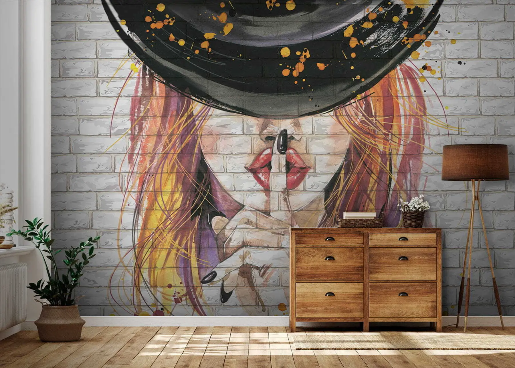 wall murals Девојка са акварелом u67648