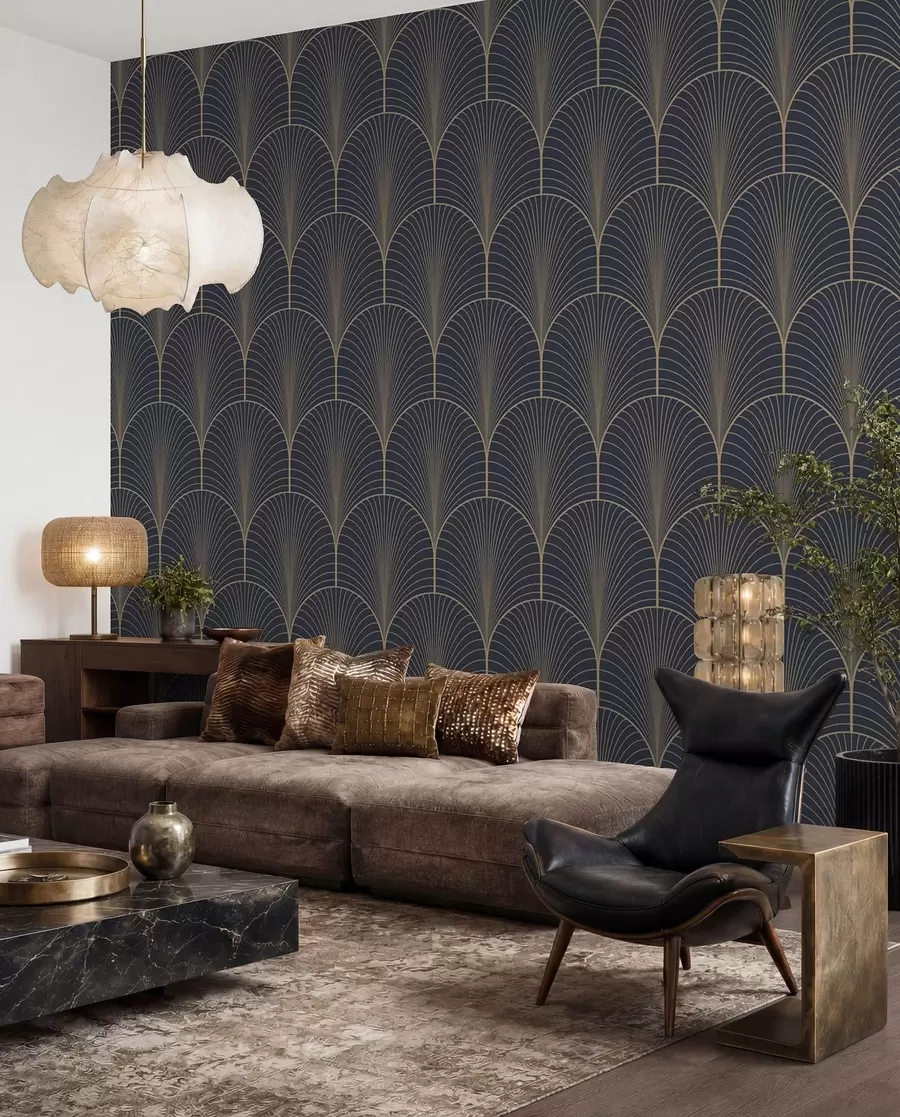 wall murals Zlatne lepeze art deko u53246