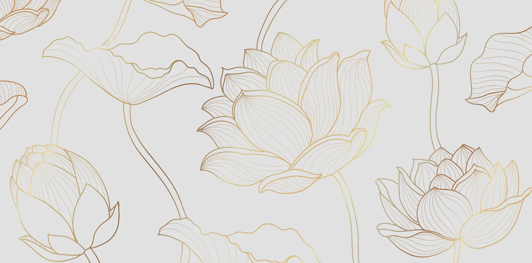 wall murals Лотус лине арт u58166