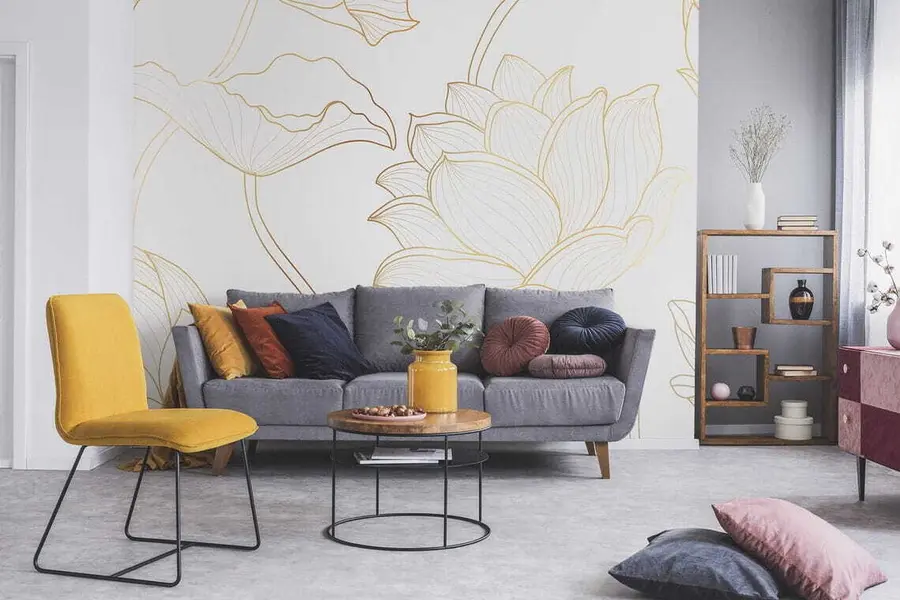 wall murals Лотус лине арт u58166