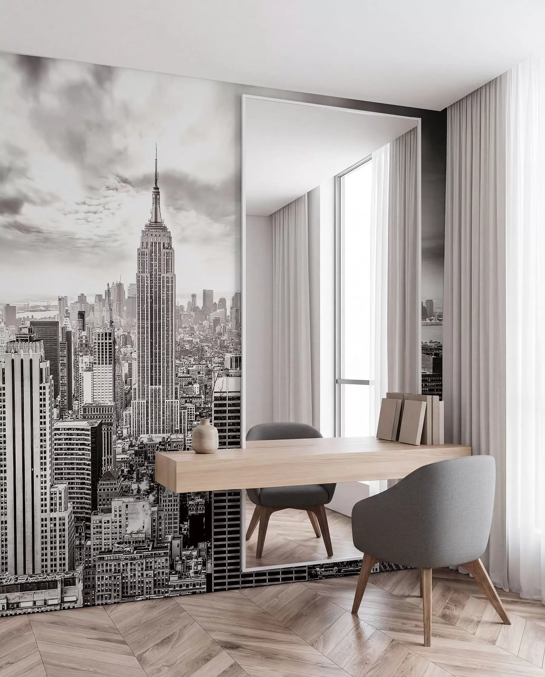 wall murals Menhetn u monohromu u58762