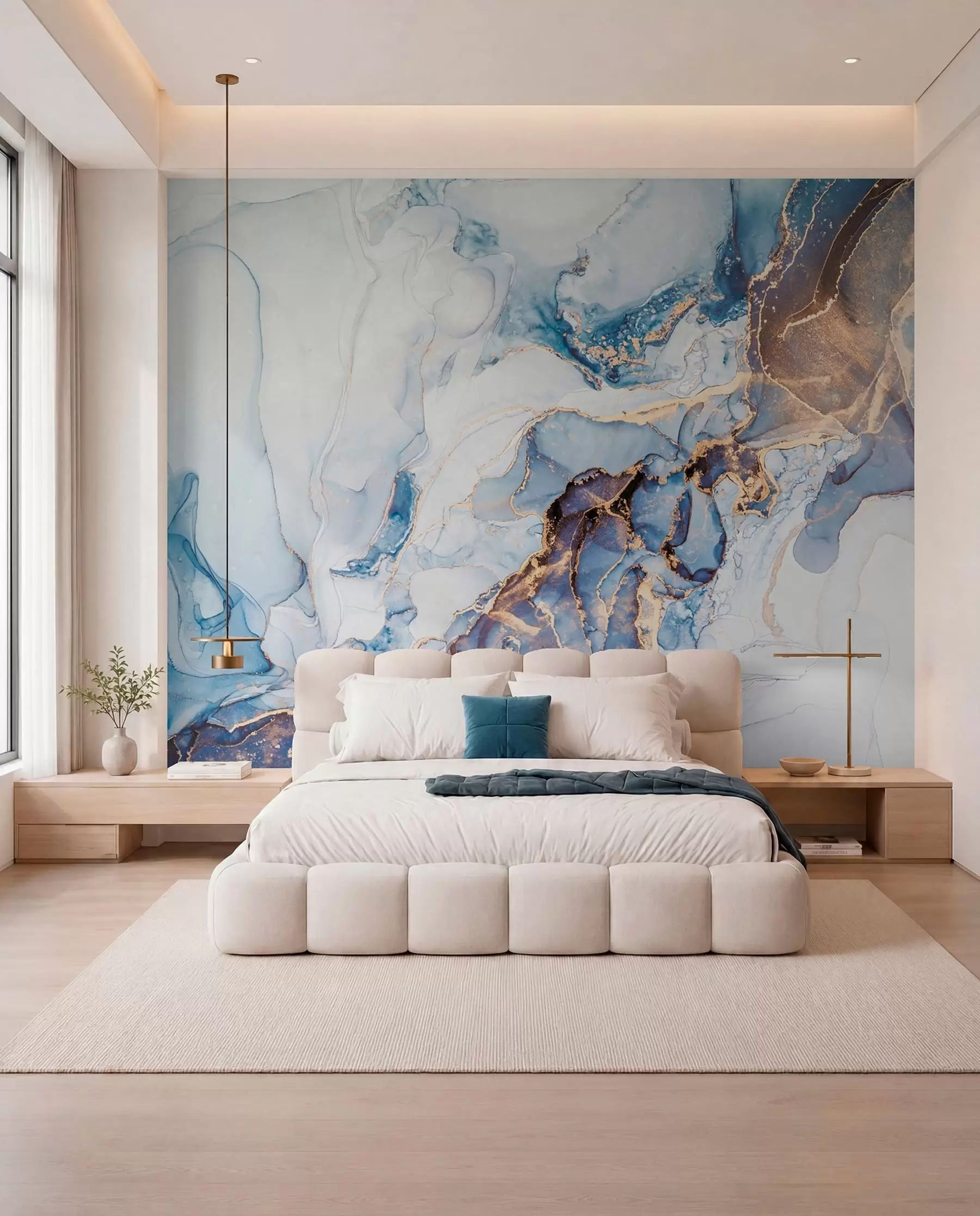 wall murals Plavi mermer s bakrom u70767