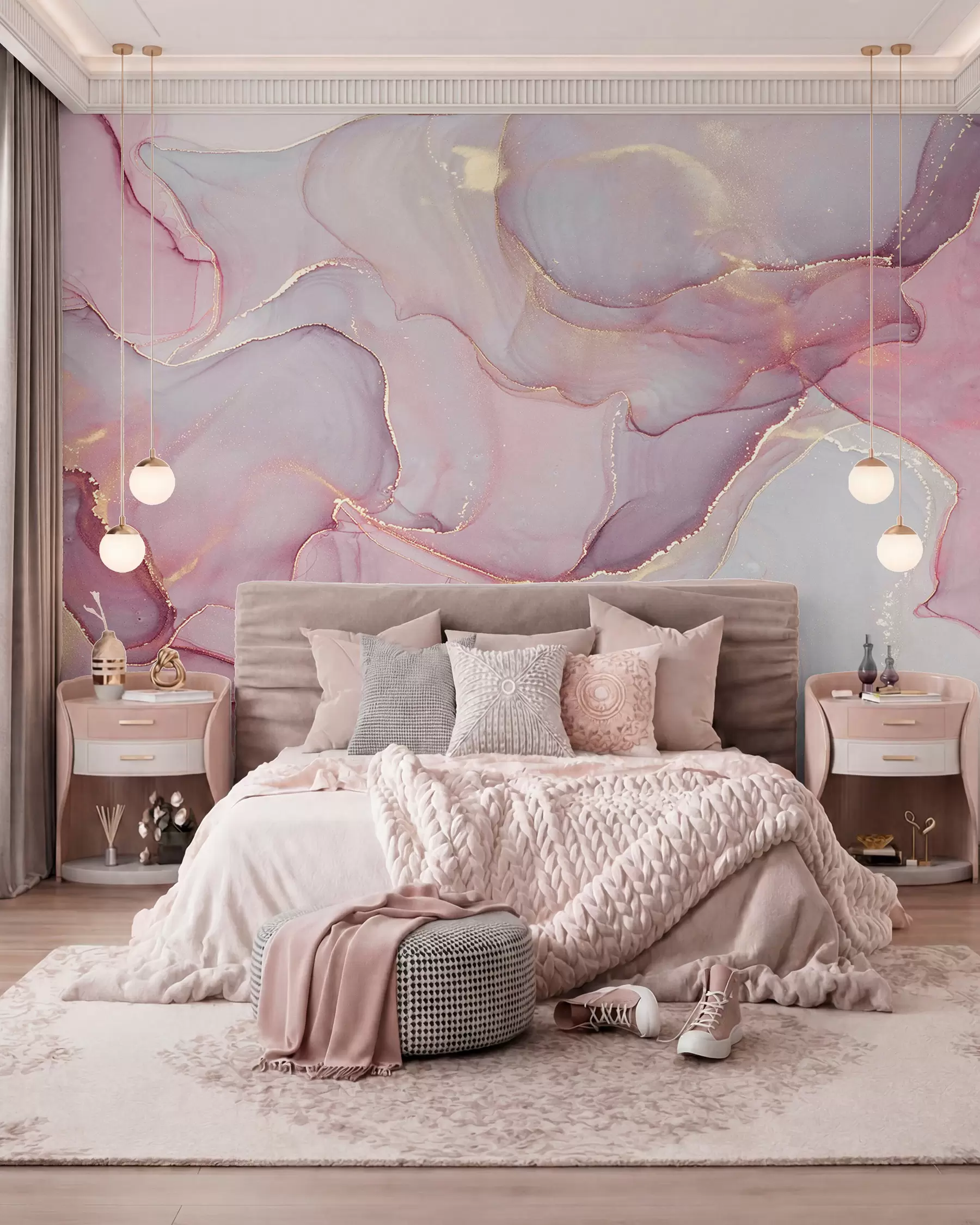 wall murals Ružičasti ahat u70787