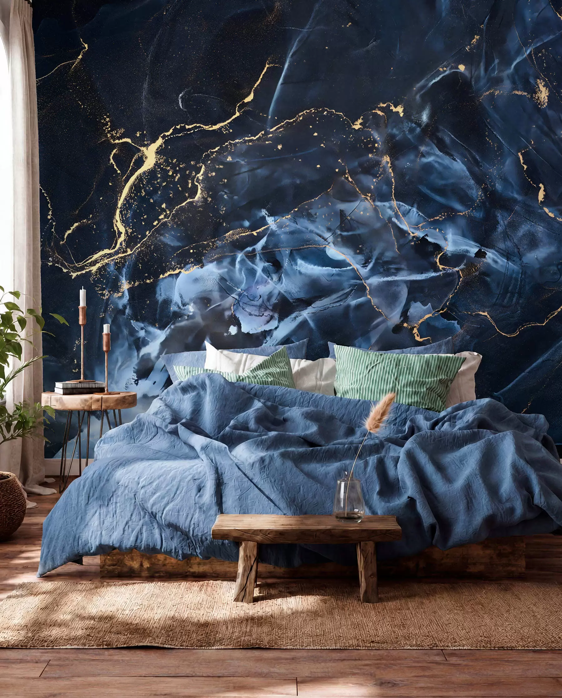 wall murals Tokovi plavog mermera u71173