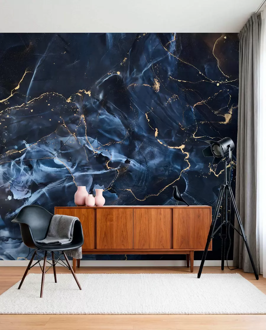 wall murals Tokovi plavog mermera u71173