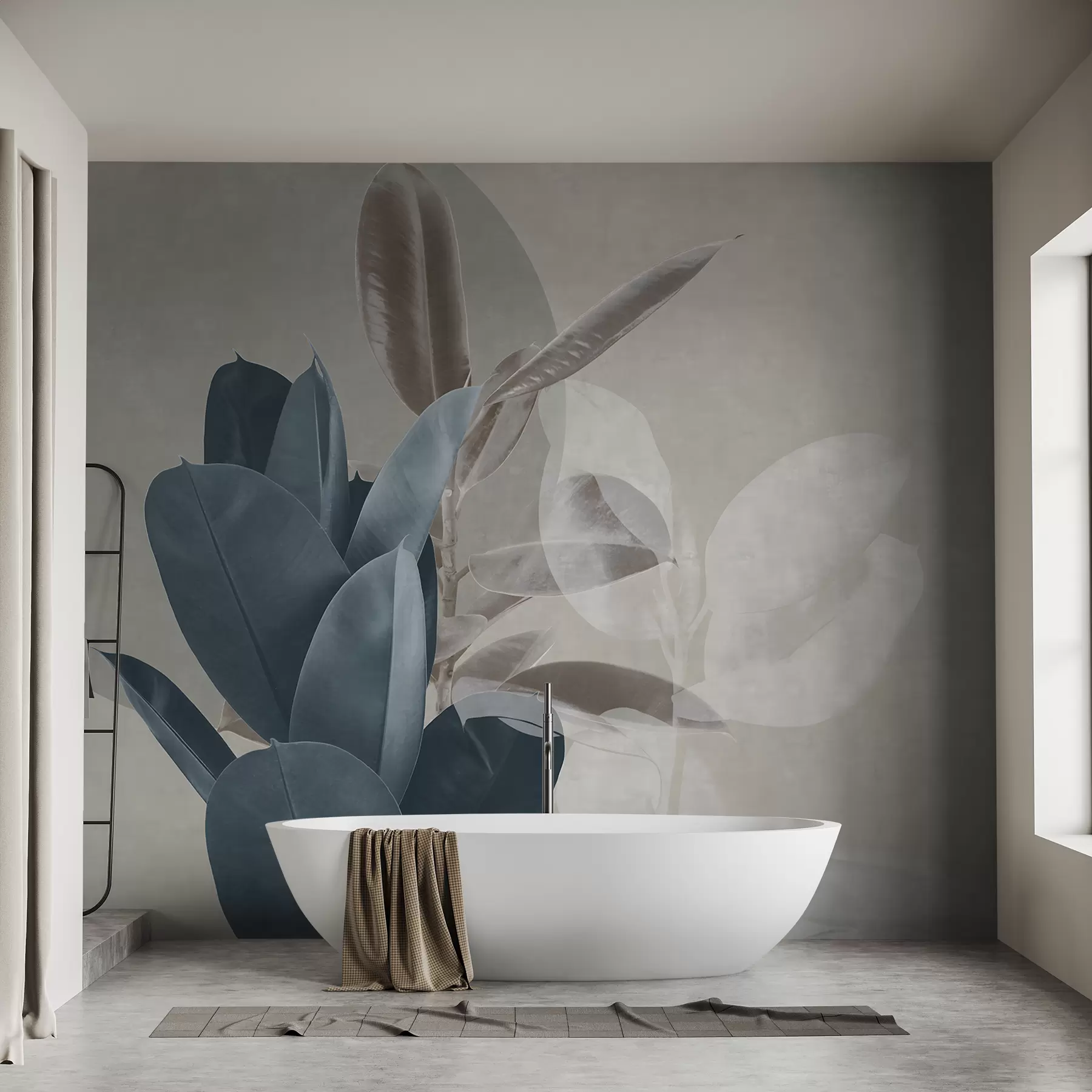 wall murals Фицус на грунге зидне позадине u71334