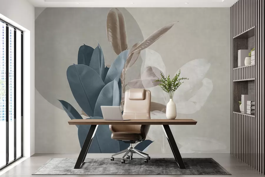 wall murals Фицус на грунге зидне позадине u71334