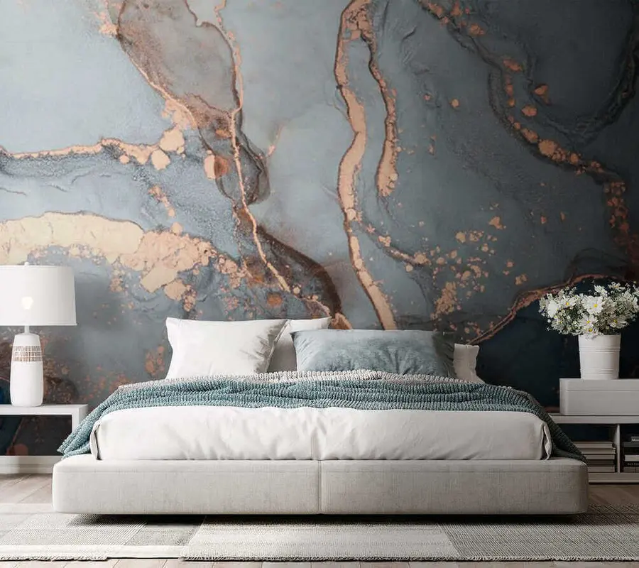 wall murals Плави мермер u24799