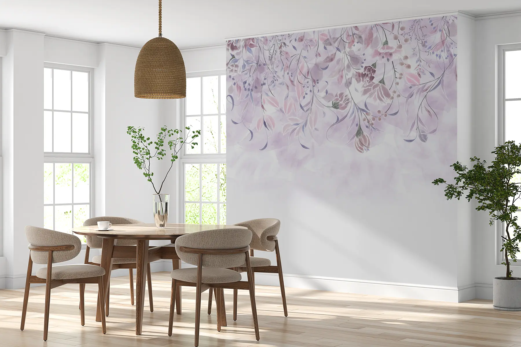 wall murals Нежно цвеће у љубичастим цветовима w00072