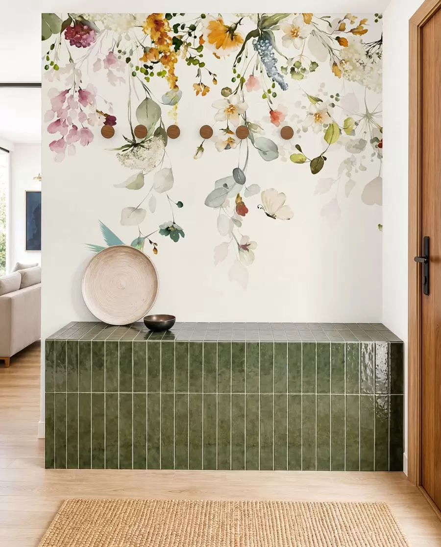 wall murals Цвеће и колибри u59610d2