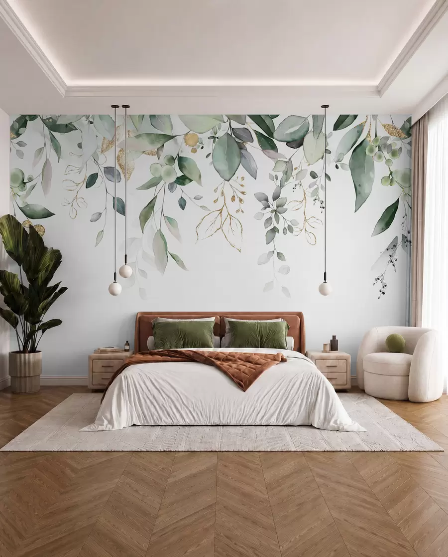 wall murals Zavjesa lišća eukaliptusa II u95506d2