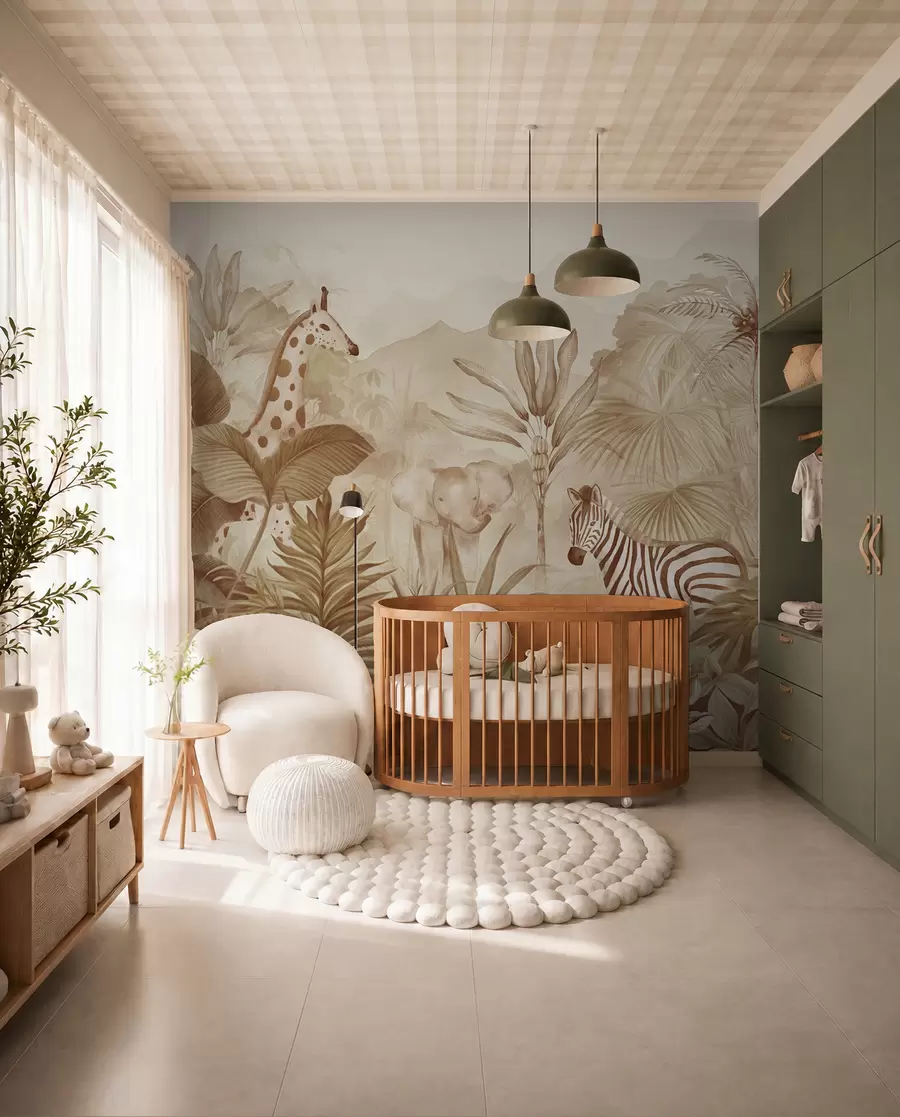 wall murals Drugari sa safarija u sepiji w00089v1