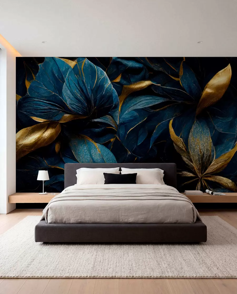 wall murals Plave latice sa zlatom I u74140d1