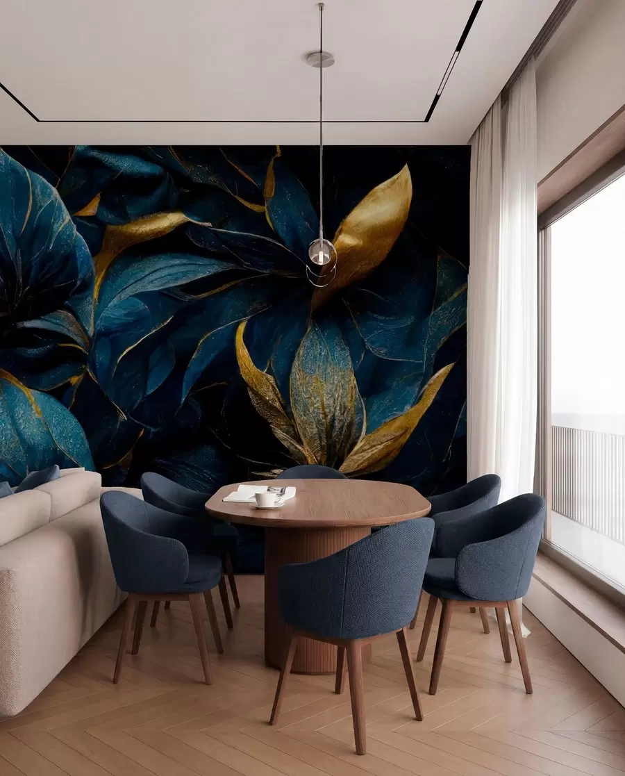 wall murals Plave latice sa zlatom I u74140d1