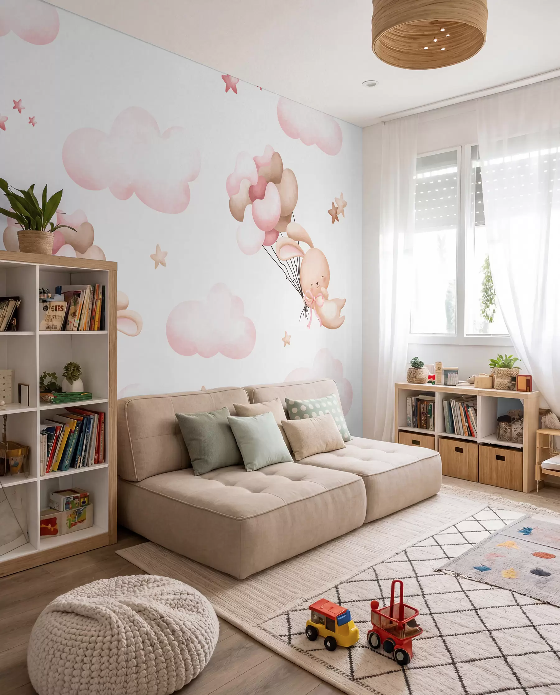 wall murals Zečići na putu balonom I u95399d1