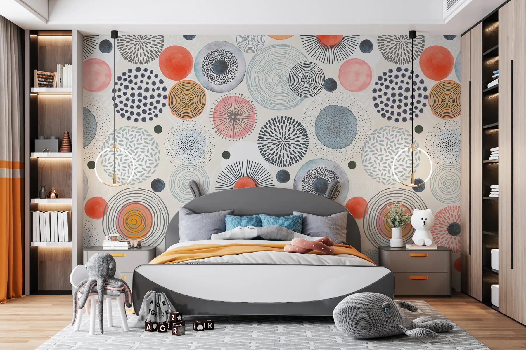 wall murals Апстрактни кругови w00043