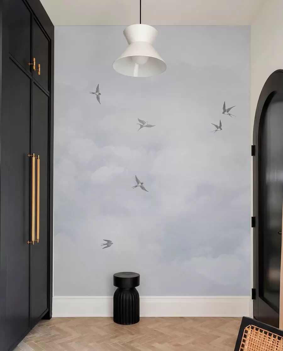 wall murals Плаво небо са ластама w00526