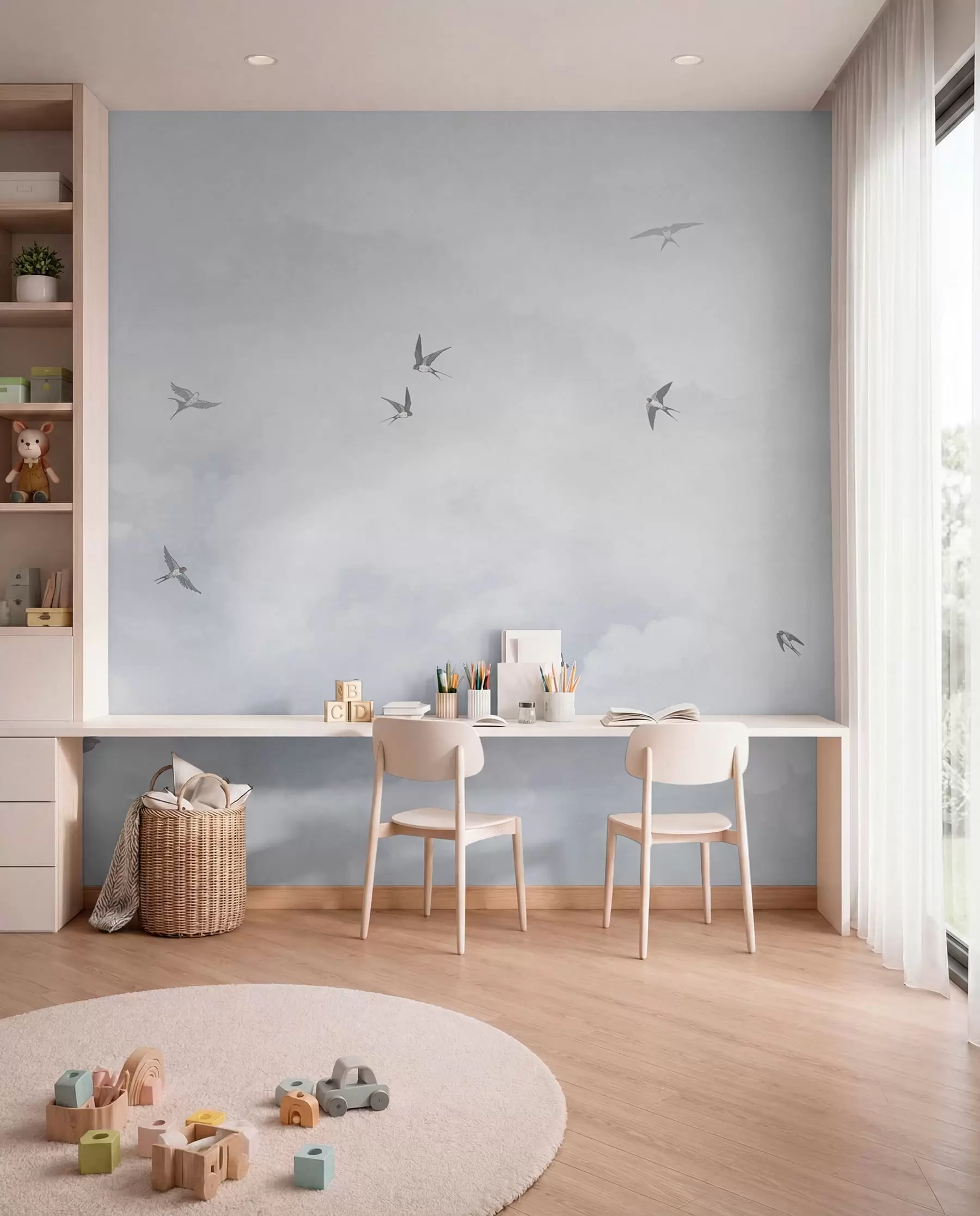 wall murals Laste na bisernom nebu w00526