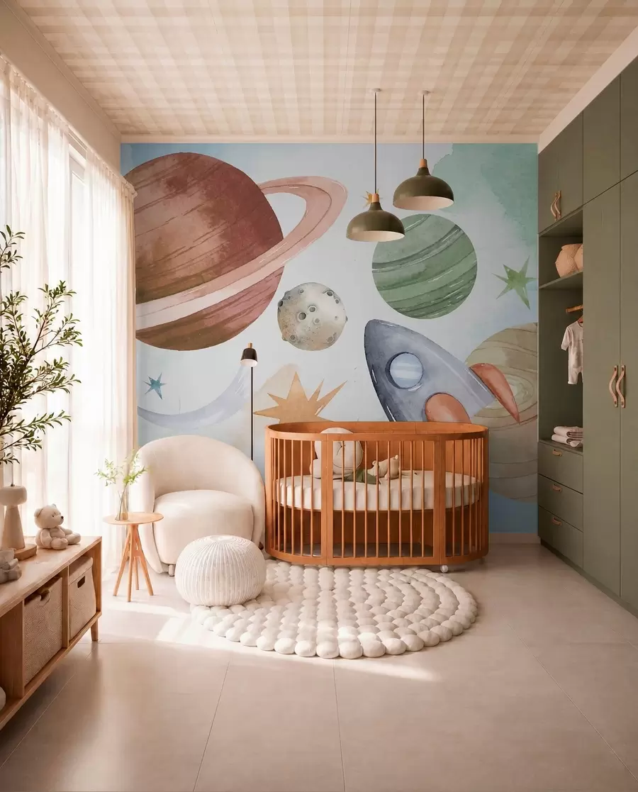 wall murals Parada pastelnih planeta w00539