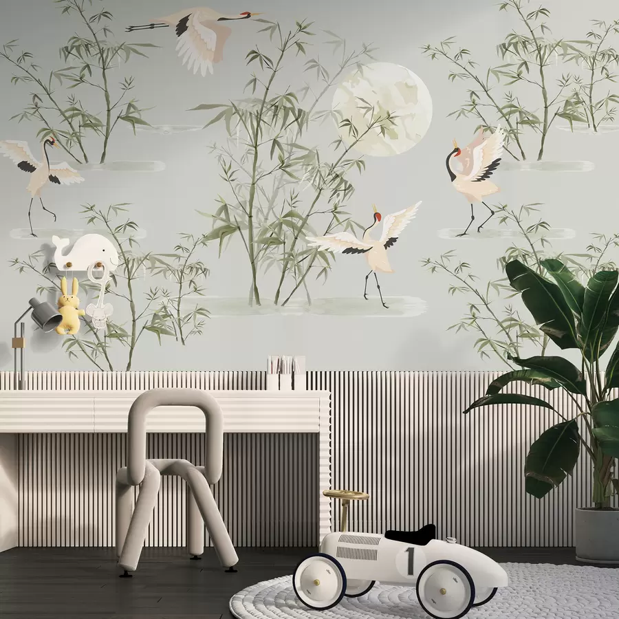 wall murals  Јапански стил са бамбусом w00520