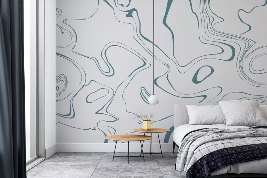 wall murals Апстрактна позадина са ефектом мермера у плавој боји w00634v2